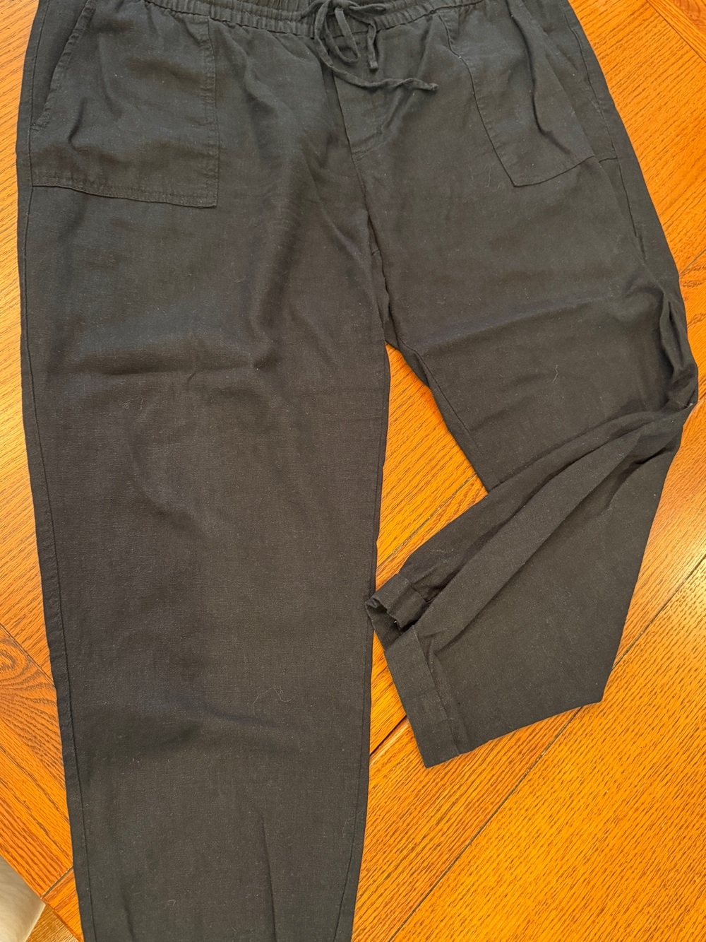 Women's Old Navy XL Black Drawstring Linen type Casual Pants